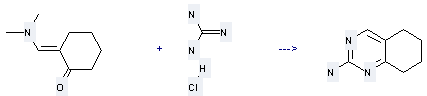 2-Quinazolinamine,5,6,7,8-tetrahydro- can be obtained by 2-Dimethylaminomethylen-cyclohexanon and guanidine; hydrochloride